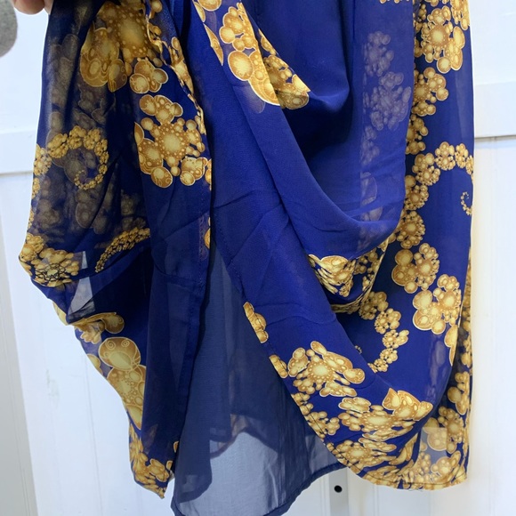 Only You Blue/Gold Oriental Holiday Dress NWT |3XL - Picture 6 of 7